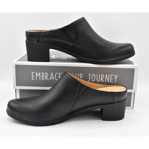 Dankso EU 38 US 7.5-8 Carrie Burnished Black Nubuck Slip On Clogs Shoes - Picture 13 of 16